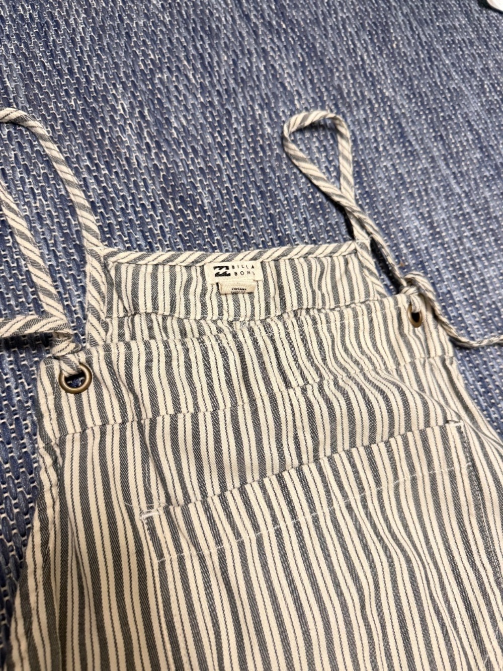 Billabong Linen Striped Overall Shorts